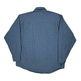 Wrangler Checked Shirt - Large Blue Cotton