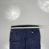 Carhartt Carpenter Trousers - 36W 30L Blue Cotton