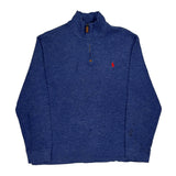 Polo By Ralph Lauren 1/4 Zip - XL Blue Cotton