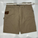 Wrangler Carpenter Shorts - 36W 10L Khaki Cotton