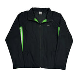 Nike Striped Track Jacket - XL Black Polyester
