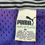 Puma Striped Windbreaker - Medium Blue Polyester