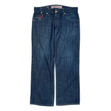 Pepe Jeans Wide Leg Jeans - 34W 31L Blue Cotton