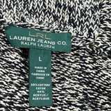 Ralph Lauren Jumper - Large Black & White Cotton Blend