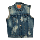Levis Denim Gilet - 2XL Stone Wash Denim