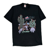 Made In USA Single Stitch Arizona Jerzees Graphic T-Shirt - Large Black Cotton Blend