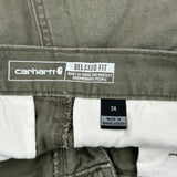 Carhartt Cargo Shorts - 34W 10L Green Cotton