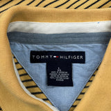 Tommy Hilfiger Striped Polo Shirt - Large Yellow Cotton