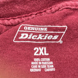 Dickies T-Shirt - 2XL Red Cotton