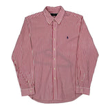 Ralph Lauren Striped Shirt - Large Red Cotton