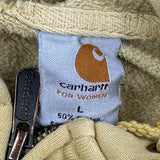Carhartt Hoodie - Large Yellow Cotton Blend