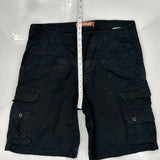 Lee Cargo Shorts - 36W 9L Black Cotton