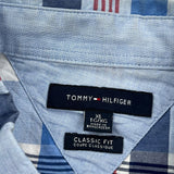 Tommy Hilfiger Checked Short Sleeve Shirt - XL Blue Cotton
