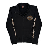 Niagara Falls Canada Harley Davidson Spellout Track Jacket - Large Black Cotton