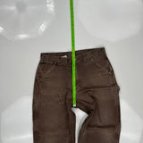 Carhartt Double Knee Carpenter Pants - 32W 31L Brown Cotton