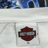 Costa Rica Harley Davidson Graphic T-Shirt - XL White Cotton