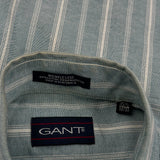 Gant Striped Shirt - Medium Gray Cotton Blend