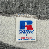 Made In USA Russell Athletic Valleywood Track Sweatshirt - Small Grey Cotton Blend