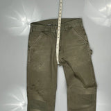 Carhartt Double Knee Carpenter Trousers - 36W 32L Green Cotton