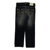 White Tag Contrast Stitch Jeans - 32W 30L Dark Wash Cotton