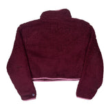 Champion Cropped Fleece 1/4 Zip - XL Burgundy Polyester