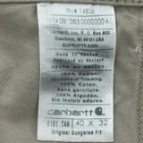 Carhartt Cargo Carpenter Shorts - 40W 11L Beige Cotton