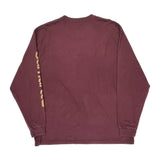 Carhartt Long Sleeve T-Shirt - XL Burgundy Cotton