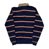 Unbranded Striped Rugby Shirt - Large Navy Cotton