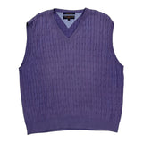Tommy Hilfiger Sweater Vest - XL Purple Cotton