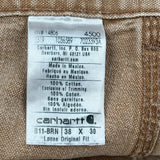Carhartt Carpenter Trousers - 35W 30L Beige Cotton