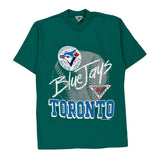 Toronto Blue Jays Waves Single Stitch T-Shirt - Small Green Cotton
