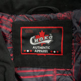 American Flag Patch Choko Snap On Jacket - XL Black Cotton