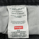 Wrangler Denim Shorts - 32W 10L Black Cotton