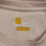 Original Fit Carhartt Long Sleeve T-Shirt - Large Pink Cotton