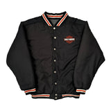 Motorcycles Harley Davidson Varsity Jacket - Large Black Polyester