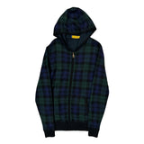 Polo By Ralph Lauren Checked Hoodie - Large Blue Cotton
