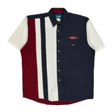 Wrangler Striped Short Sleeve Shirt - Large Multicoloured Cotton