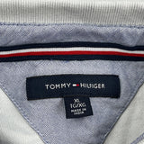 Tommy Hilfiger Striped Polo Shirt - XL White Cotton