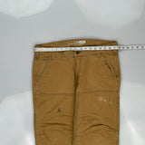 Carhartt Double Knee Carpenter Trousers - 36W 30L Brown Cotton