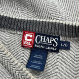 Chaps Ralph Lauren Long Sleeve T-Shirt - Large Grey Cotton