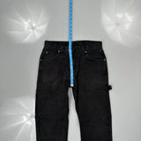 Dickies Carpenter Trousers - 30W 32L Black Cotton
