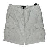 Tommy Hilfiger Cargo Shorts - 34W 11L White Cotton