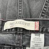 Levis 550 Jeans - 33W 32L Gray Cotton