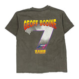 Geoff Bodine Hanes Nascar T-Shirt - Large Grey Cotton