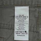 Carhartt Carpenter Trousers - 38W 30L Khaki Cotton