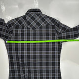 Wrangler Checked Flannel Shirt - XL Black Cotton
