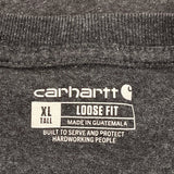 Carhartt Tall Long Sleeve T-Shirt - XL Grey Cotton