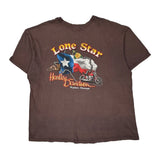 Lone Star Harley Davidson Graphic T-Shirt - 2XL Brown Cotton