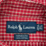 Yarmouth Ralph Lauren Checked Shirt - Large Red Cotton