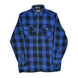 Woodland Checked Flannel Shirt - Medium Blue Acrylic